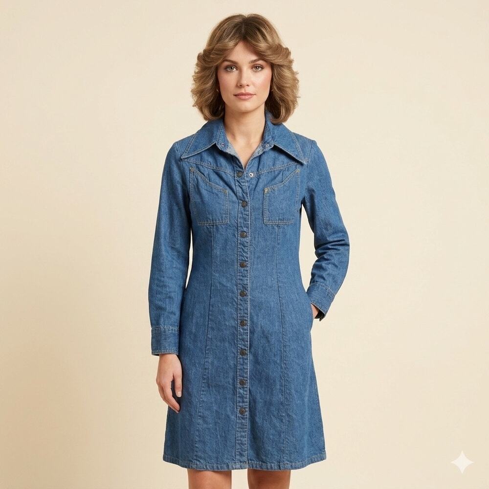 V 019-Vintage Landlubber Brand Denim Dress